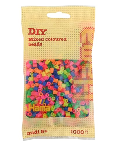 Hama 207-51 Beads - Neon Mix (1000 Midi Beads) 207-51 - down 48.97% (£1.91) to £1.99 from £3.90