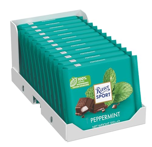 Ritter Sport Peppermint Dark C...e of 12, Chocolate Sharing Bar - down 40.97% (£8.85) to £12.75 from £21.60