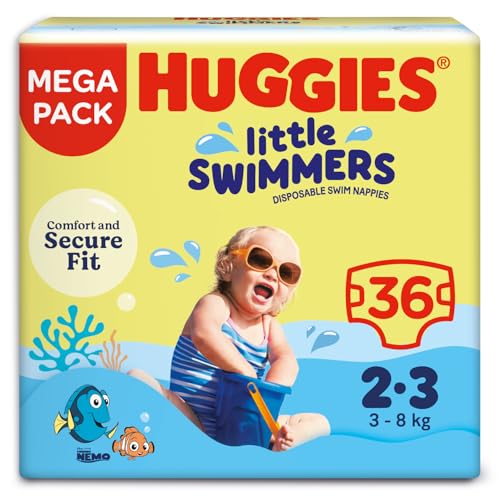 Huggies Little Swimmers, Swim ...mming Nappies with Fun Designs - down 32.79% (£4.39) to £9.00 from £13.39