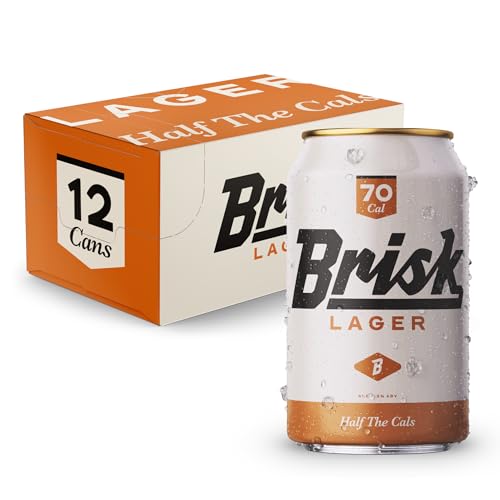 Brisk Lager - Low Calorie Beer...ger (Pack of 12 x 330 ml Cans) - down 28.57% (£6.00) to £15.00 from £21.00