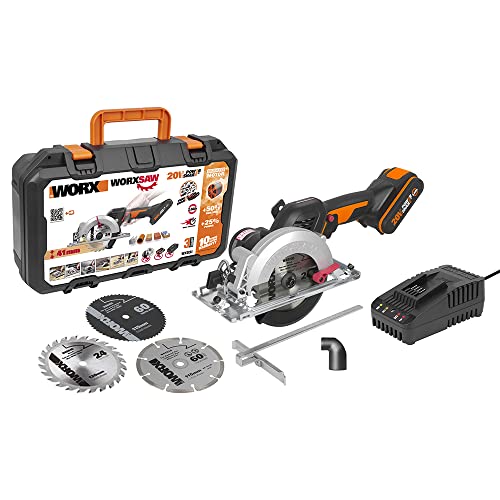 WORX WX531 18V (20V Max) Brush... Cordless Compact Circular Saw - down 23.70% (£34.00) to £109.49 from £143.49