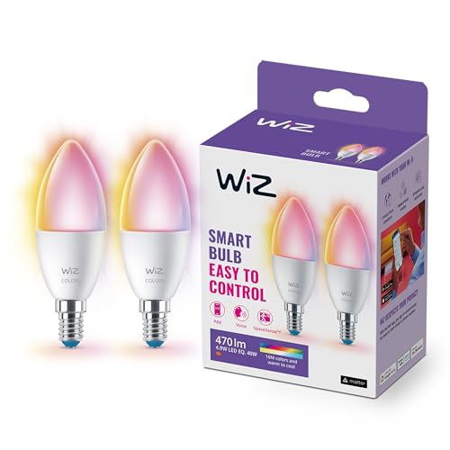 WiZ Smart Bulb, E14 Colour, Sm...Dining Room, Energy Monitoring - down 30.10% (£6.37) to £14.79 from £21.16