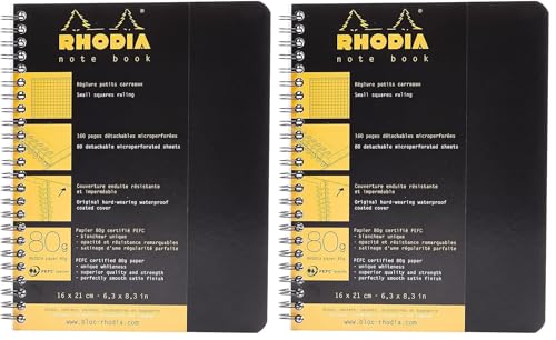Rhodia 193429C - Spiral Notebo...nt Cover - Classic (Pack of 2) - down 15.23% (£1.66) to £9.24 from £10.90