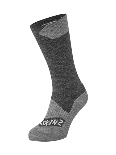 SEALSKINZ Unisex Waterproof Al...ock - Black/Grey Marl, X-Large - down 50.18% (£16.55) to £16.43 from £32.98