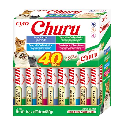 INABA Churu Cat Treat, Tuna & ...d Variety Box, 40 Sticks x 14g - down 19.95% (£3.26) to £13.08 from £16.34