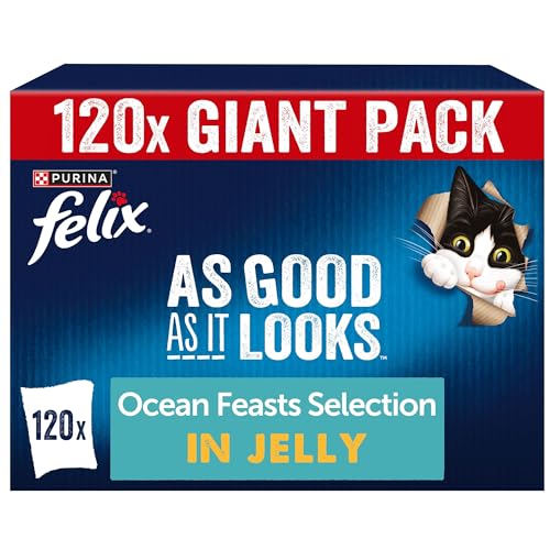 FELIX As Good As it Looks Adul...n, Tuna, Cod 120 x 85g Pouches - down 20.66% (£8.26) to £31.73 from £39.99