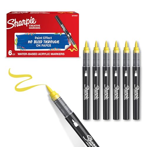Sharpie Creative Marker Acryli...fting & Art Supplies | 6 Count - down 19.80% (£1.21) to £4.90 from £6.11