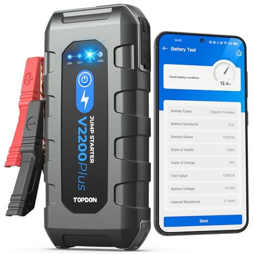 TOPDON V2200 Plus Car Jump Sta...es 12V Jump Starter Power Bank - down 20.01% (£30.02) to £119.97 from £149.99