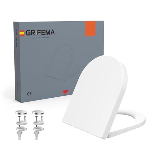 GRIFEMA Premium D-Shape Toilet...y, Easy Clean, 150 kg Capacity - down 16.07% (£5.30) to £27.69 from £32.99