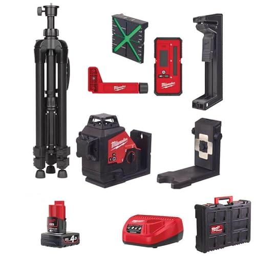 M12 3PLKIT-401P_3PL_Green Lase...60° with Milwaukee Accessories - down 10.00% (£89.05) to £801.42 from £890.47