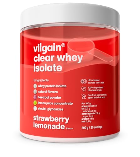 Vilgain Clear Whey Isolate 500...aturally Sweetened with Stevia - down 53.83% (£12.24) to £10.50 from £22.74