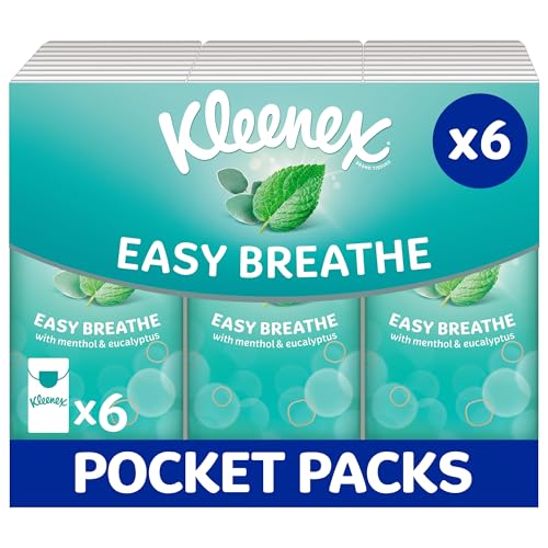 Kleenex Easy Breathe Travel Ti...ues - Multipack 6 Tissue Packs - down 22.28% (£0.43) to £1.50 from £1.93