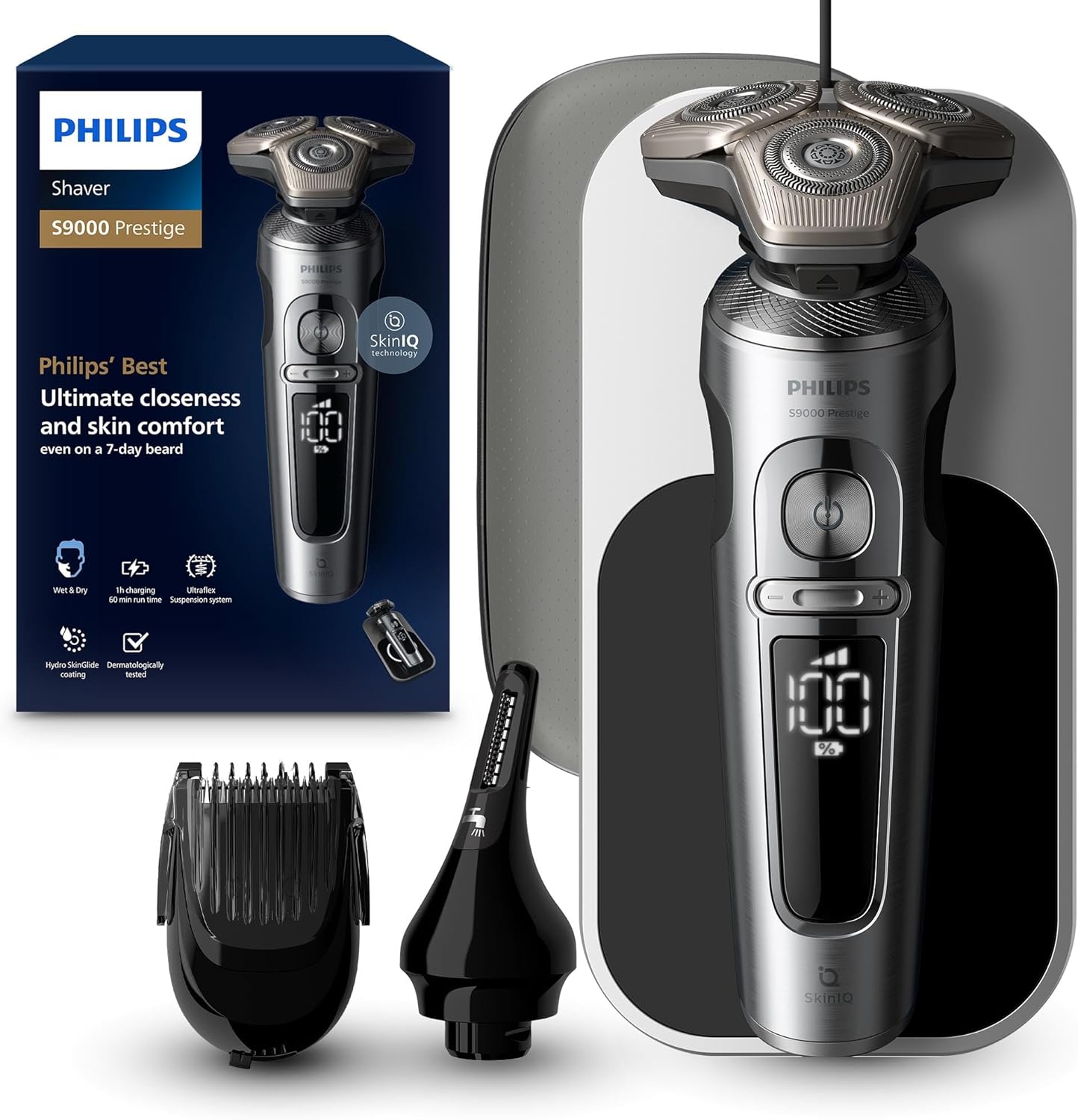 Philips Shaver Series 9000 Pre... Nose Trimmer, Model SP9871/22 - down 10.00% (£22.09) to £198.84 from £220.93