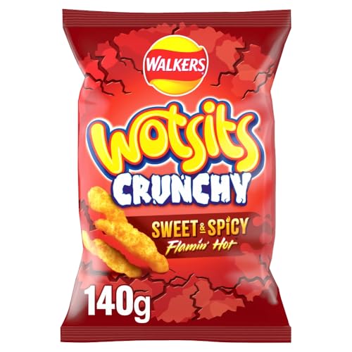 Wotsits Crunchy Flamin Hot 140g Red - down 85.47% (£8.82) to £1.50 from £10.32