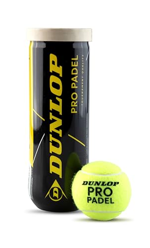 DUNLOP Pro Padel - Padel balls... tournaments (1x3 can), Yellow - down 42.92% (£3.00) to £3.99 from £6.99