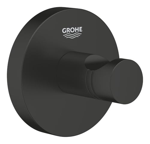 GROHE Start QuickFix Robe Hook...e 45 mm, Matt Black, 411732430 - down 26.01% (£5.20) to £14.79 from £19.99