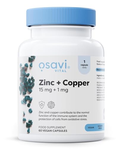 Osavi Zinc + Copper, 15 mg + 1...ts Cells from Oxidative Stress - down 10.88% (£0.87) to £7.13 from £8.00