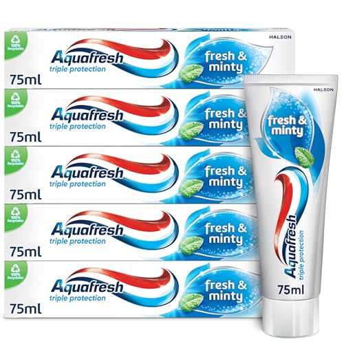 Aquafresh Toothpaste Triple Pr...1 Protection, Pack of 5 x 75ml - down 17.78% (£0.80) to £3.70 from £4.50