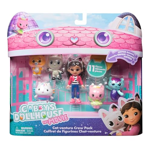 Gabby's Dollhouse The Movie Ca... Crew Pack 11-Piece Figure Set - down 48.52% (£9.70) to £10.29 from £19.99