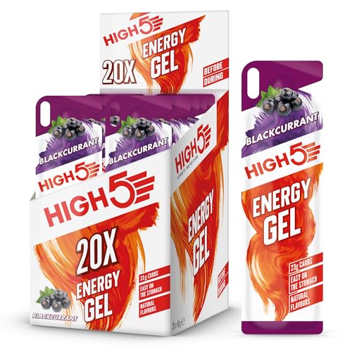 HIGH5 Energy Gels - Quick Rele...rance (Blackcurrant, 20 x 40g) - down 35.20% (£4.65) to £8.56 from £13.21