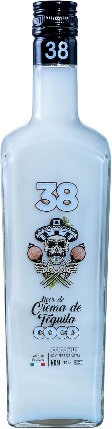 Tequila 38 Coconut Cream 700ml 15% vol. - down 9.99% (£1.72) to £15.49 from £17.21
