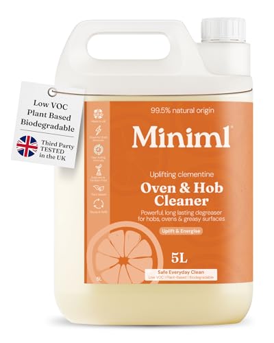Miniml Oven & Hob Cleaner, 5L ... Dry Cleaning Formula Bulk Buy - down 59.55% (£9.20) to £6.25 from £15.45