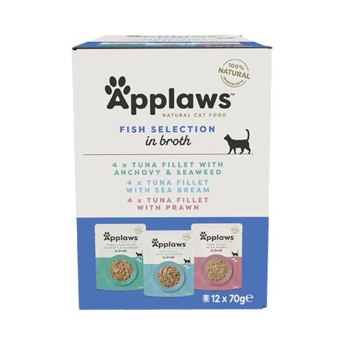 Applaws 100% Natural Wet Cat F...roth, 70 g (12 x 70 g Pouches) - down 17.68% (£1.94) to £9.03 from £10.97
