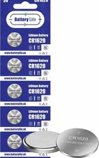 5x CR1620 Lithium Cell Battery DL1620 3V For Watches Calculators Longest Exp UK