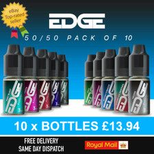 Edge e liquid 18/12/6/3 mg Vape Juice 50/50 Pod Kit 10ml | Pack 20 = £1.25 EACH