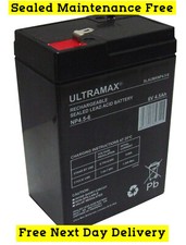 6V Classic Motorcycle Sealed Lead Acid Battery Lucas 6V 4.5AH Non-Spillable