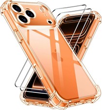Case For iPhone 17 17E Pro Max 16 15 14 Clear Gel Phone Cover+Screen Protector
