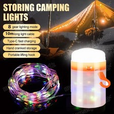 10m Camping Outdoor Tent Light RGB Atmosphere Light LED Flashlight w/Magnet Hook