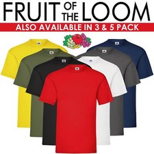 Fruit Of The Loom Mens Womens T Shirts 100% Cotton Plain Short Sleeve Tee Shirt