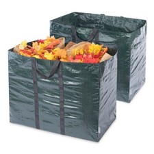 LIVIVO 150L Garden Waste Bags Set of 2 Heavy Duty Reusable with Handles