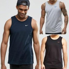 Nike Embroidered Swoosh Mens Athletic Training Gym Vest Sleeveless Tank Top