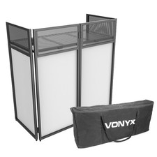 Foldable Mobile DJ Booth Deck Stand Screen Facade Mixer Laptop DJ Equipment Desk