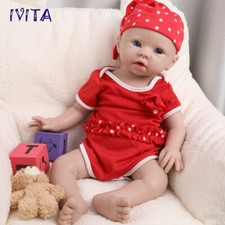 IVITA 17-23inch Adorable Girl Infant Newborn Lifelike Full Silicone Reborn Doll