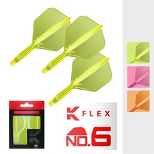 K flex K Flex Integrated Dart Stems and Flights Set No6 Neon