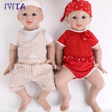 20'' Reborn Baby Big Boy or Girl Blue Eyes Newborn Vivid Full Silicone Baby Doll