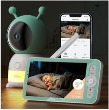 BOIFUN 5" 2K Wifi Video Baby Monitor,Motion&Cry Detection, PTZ, Auto Tracking,UK