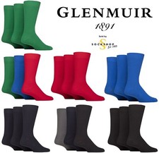 Mens Cotton Socks, Ribbed, Trouser, Soft, Breathable, 'Laird' 3 Pairs - Glenmuir