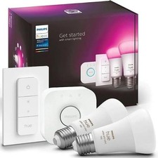 Philips Hue White/Colour Ambiance Wireless Lighting LED Starter Kit E27 Refurb