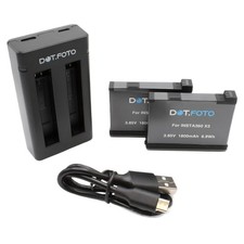 2x Replacement Insta360 X3 1800mAh battery & Dual USB Fast Charger