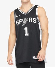 Nike Black San Antonio Spurs Basketball Jersey / Wembanyama / RRP £95