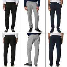Mens Open Hem Fleece Joggers Casual Sweatpants Trousers Jogging Bottoms Only