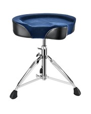 Donner Adjustable Heavy Duty Drum Throne Motorcycle Velvet Cushion Seat Blue