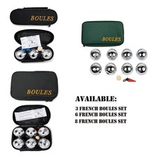 French Boules Petanque Balls Set Chrome Steel Outdoor Game with Carry Case