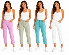 Ladies  Ex M&Co Cropped Jeans Regular & Petite Length Stretch Denim RRP £32