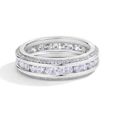2ct VVS1 D Excellent 18K White Gold Lab Created Ring Diamond Test Certified