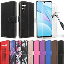 Wallet Case For Samsung A17 A37 A57 5G Leather Flip Phone Cover + Tempered Glass